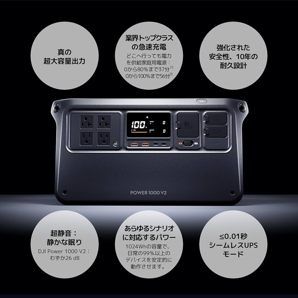 Amazon.co.jp: DJI Power 1000 V2 ポータブル電源 1024Wh 大容量